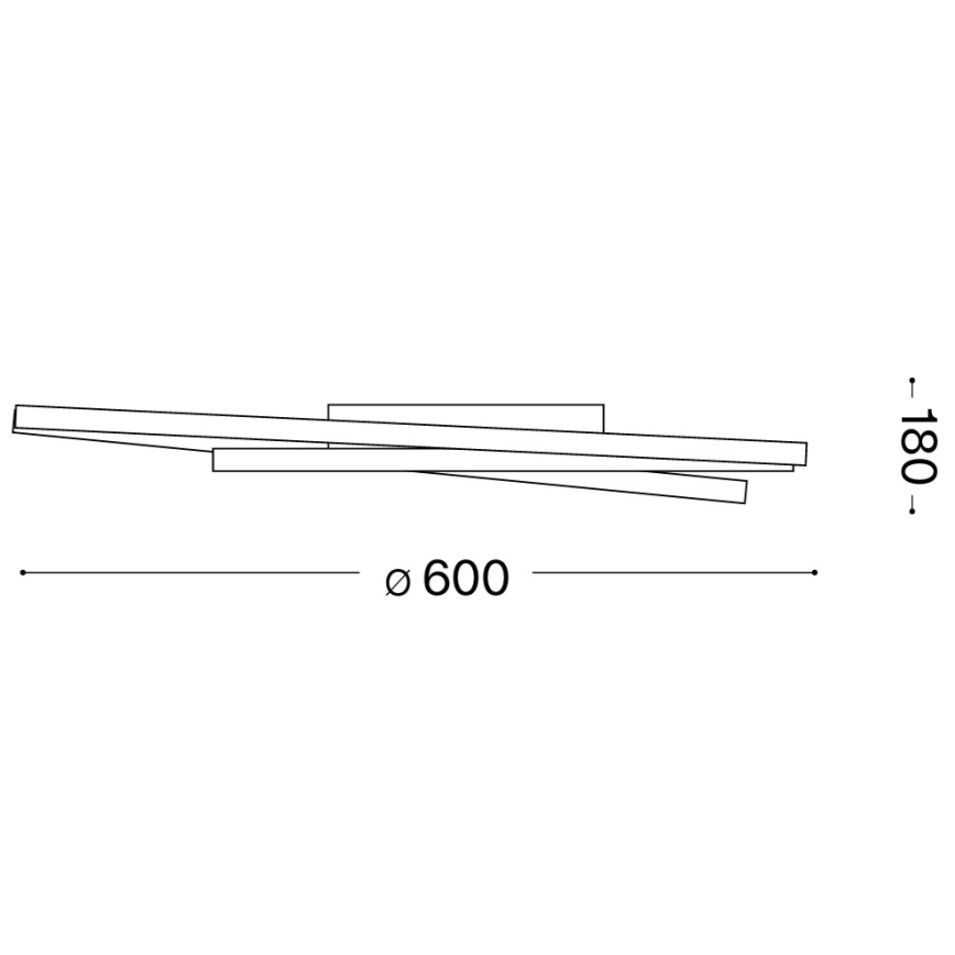 Ideal Lux - LED lubinis šviestuvas OZ LED/47W/230V diametras 60 cm CRI 90 balta