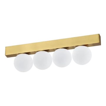 Ideal Lux - LED lubinis šviestuvas PING PONG 4xLED/3W/230V CRI 90 žalvaris