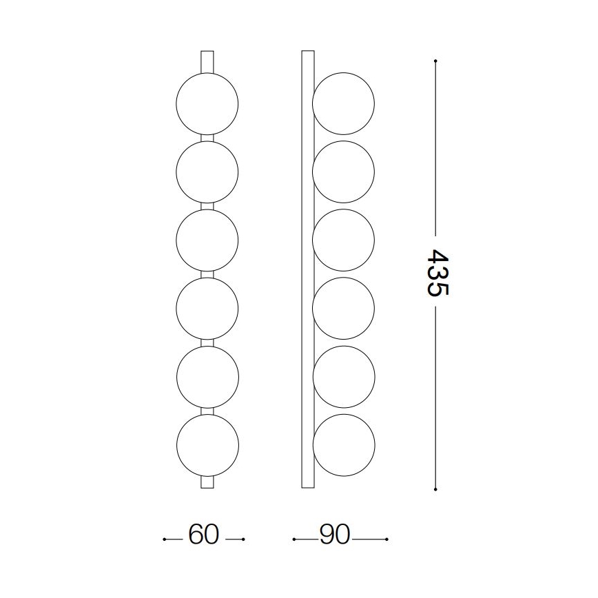 Ideal Lux - LED lubinis šviestuvas PING PONG 6xLED/3W/230V CRI 90 žalvaris