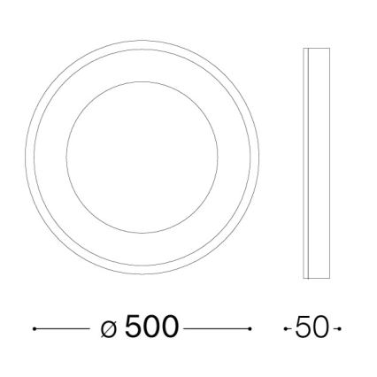Ideal Lux - LED lubinis šviestuvas PLANET LED/25W/230V CRI 90 Ø 50 cm žalvarinis