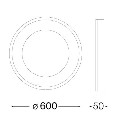 Ideal Lux - LED lubinis šviestuvas PLANET LED/29W/230V CRI 90 skersmuo 60 cm juodas