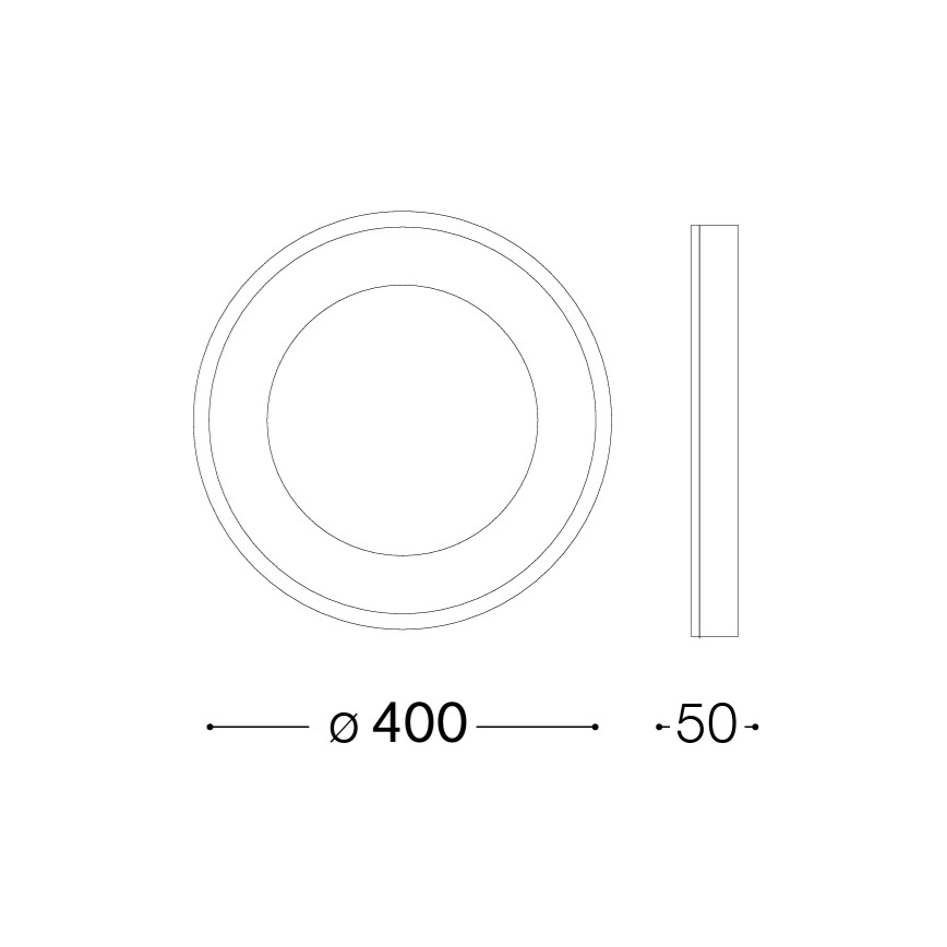 Ideal Lux - LED lubų šviestuvas PLANET LED/20W/230V CRI 90 skers. 40 cm baltas