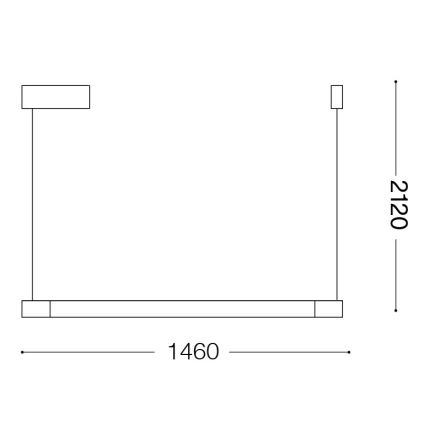 Ideal Lux - LED pakabinama liustra ant laido YOKO LED/17W/230V CRI 90 balta