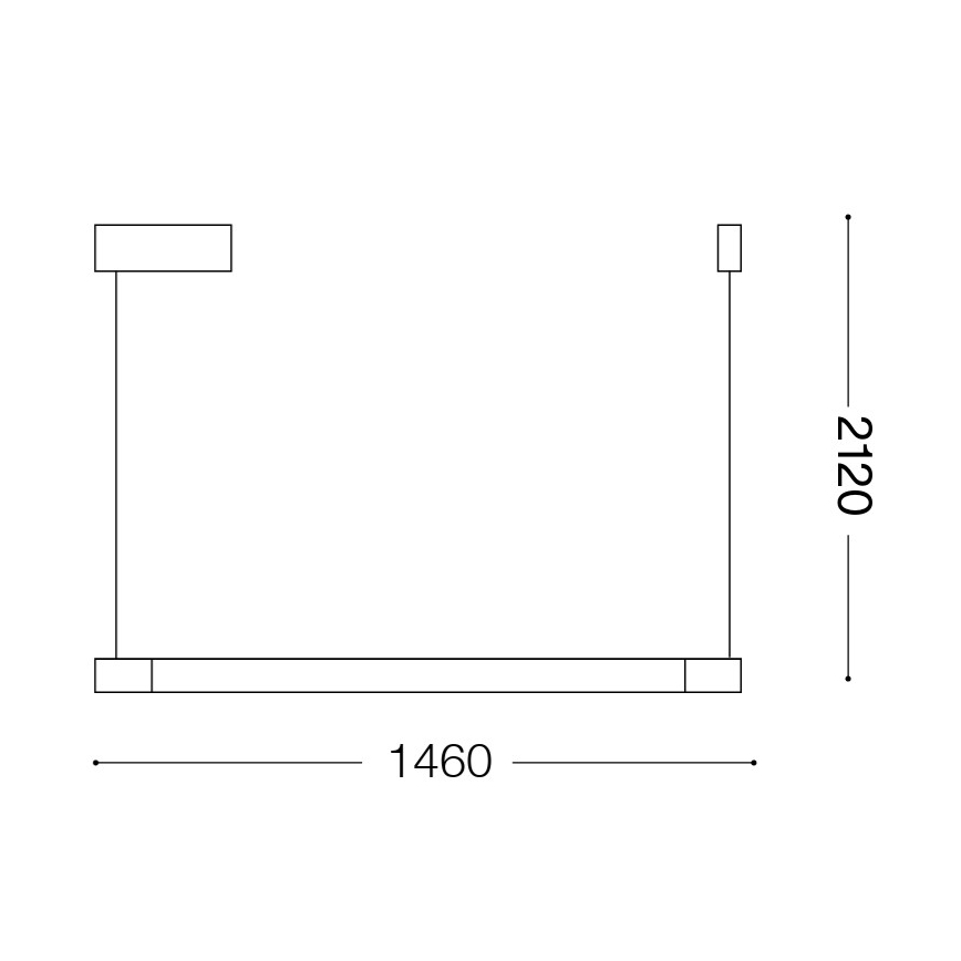 Ideal Lux - LED pakabinama liustra ant laido YOKO LED/17W/230V CRI 90 balta