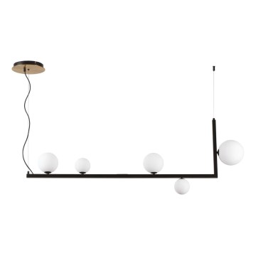 Ideal Lux - LED Pakabinamas sietynas BIRDS 5xG9/3W/230V juoda/auksas