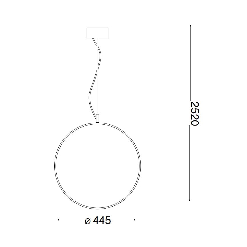 Ideal Lux - LED Pakabinamas sietynas CIRCUS LED/29W/230V diametras 44 cm CRI 90 juoda