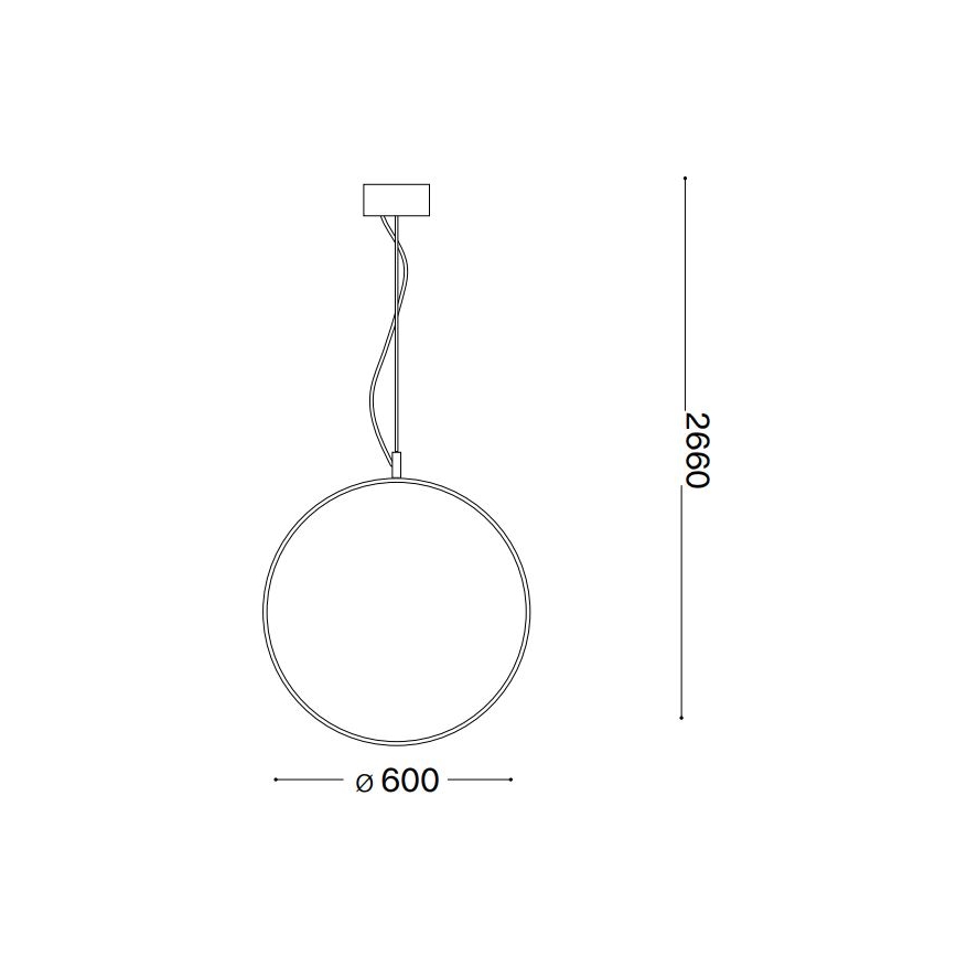 Ideal Lux - LED Pakabinamas sietynas CIRCUS LED/33W/230V diametras 60 cm CRI 90 juoda