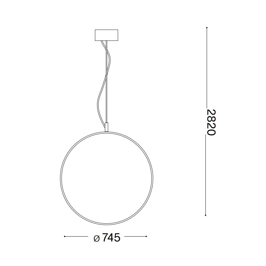 Ideal Lux - LED Pakabinamas sietynas CIRCUS LED/36W/230V diametras 74,5 cm CRI 90 juoda
