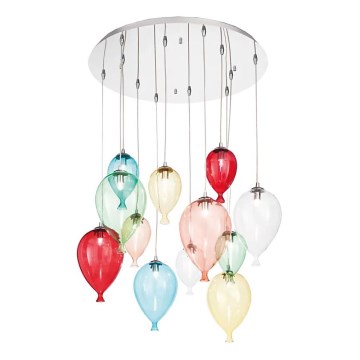 Ideal Lux - LED Pakabinamas sietynas CLOWN 12xG9/3W/230V diametras 60 cm spalvingas