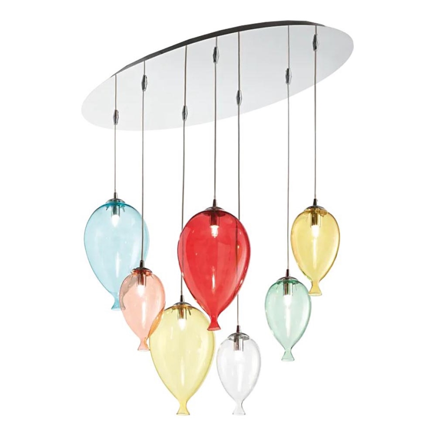Ideal Lux - LED Pakabinamas sietynas CLOWN 7xG9/3W/230V 80 cm spalvingas