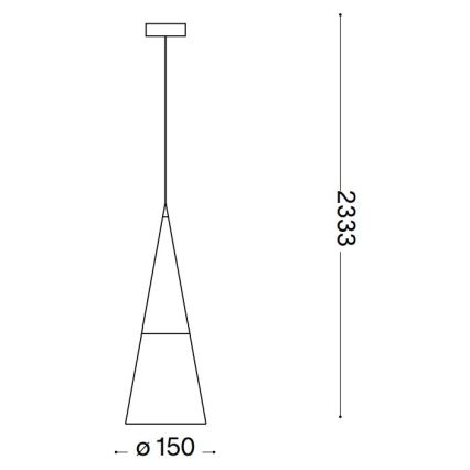 Ideal Lux - LED Pakabinamas sietynas CONO 1xGU10/7W/230V diametras 15 cm CRI 90 blizgus chromas