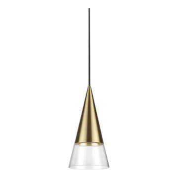 Ideal Lux - LED Pakabinamas sietynas CONO 1xGU10/7W/230V diametras 15 cm CRI 90 žalvaris