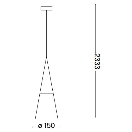 Ideal Lux - LED Pakabinamas sietynas CONO 1xGU10/7W/230V diametras 15 cm CRI 90 žalvaris