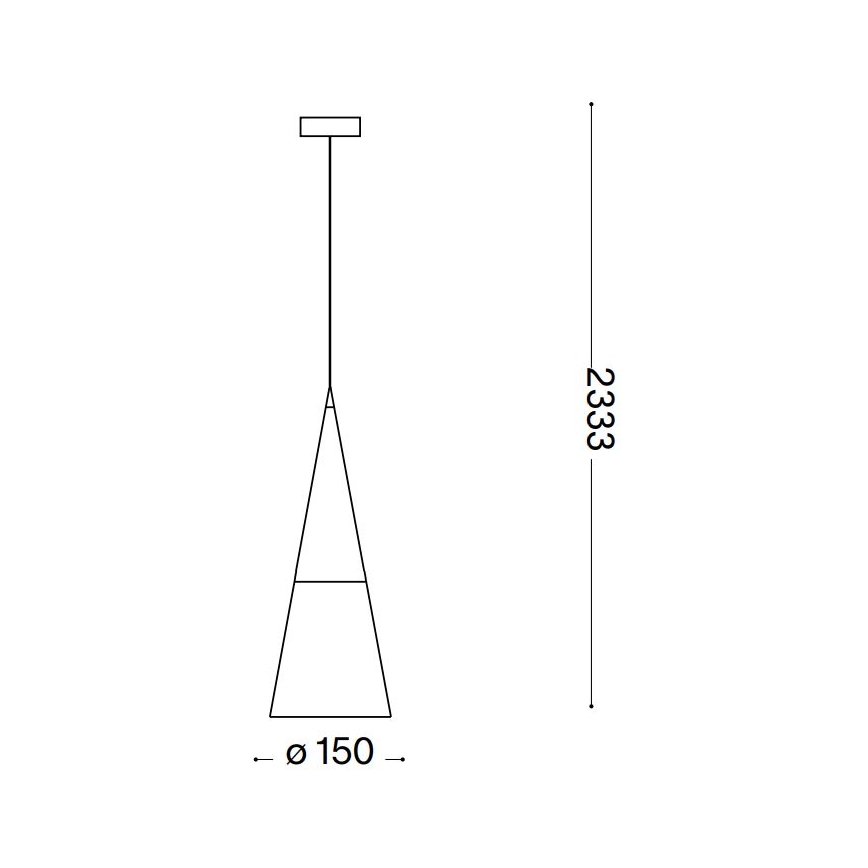 Ideal Lux - LED Pakabinamas sietynas CONO 1xGU10/7W/230V diametras 15 cm CRI 90 žalvaris