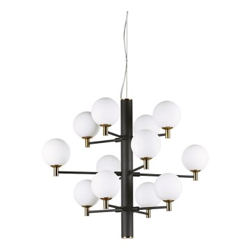 Ideal Lux - LED Pakabinamas sietynas COPERNICO 12xG9/3W/230V diametras 71 cm juoda