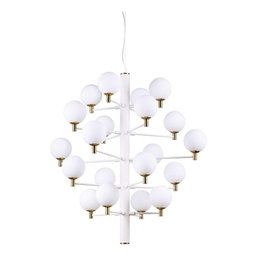 Ideal Lux - LED Pakabinamas sietynas COPERNICO 20xG9/3W/230V diametras 86 cm balta