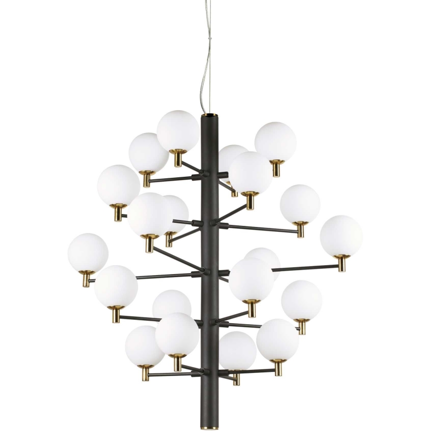 Ideal Lux - LED Pakabinamas sietynas COPERNICO 20xG9/3W/230V diametras 86 cm juoda