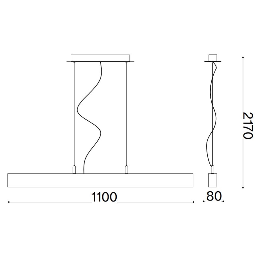 Ideal Lux - LED Pakabinamas sietynas CRAFT LED/32W/230V CRI 90 bukas