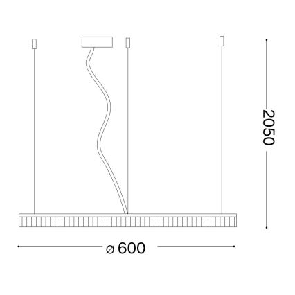 Ideal Lux - LED Pakabinamas sietynas CROWN LED/30W/230V 3000K diametras 60 cm CRI 90 žalvaris