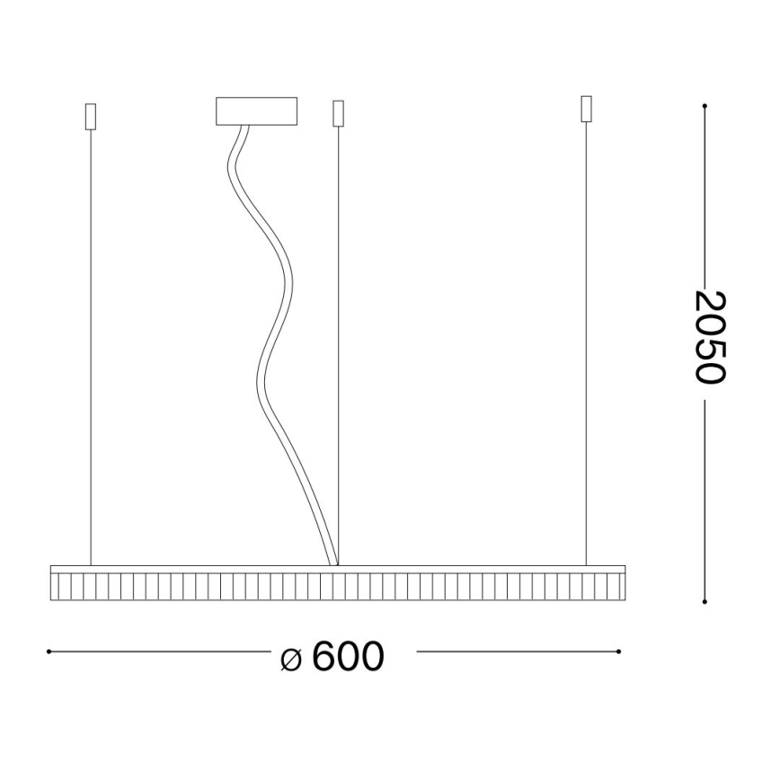 Ideal Lux - LED Pakabinamas sietynas CROWN LED/30W/230V 3000K diametras 60 cm CRI 90 žalvaris