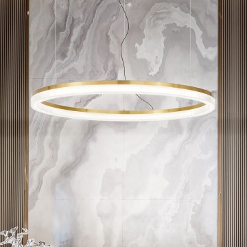 Ideal Lux - LED Pakabinamas sietynas CROWN LED/42W/230V 3000K diametras 80 cm CRI 90 žalvaris