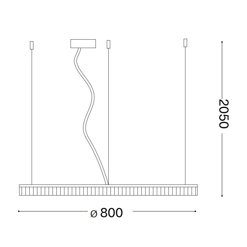Ideal Lux - LED Pakabinamas sietynas CROWN LED/42W/230V 3000K diametras 80 cm CRI 90 žalvaris