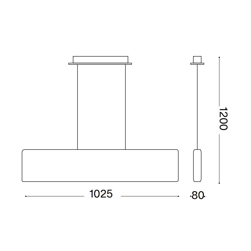 Ideal Lux - LED Pakabinamas sietynas DESK LED/32W/230V 102,5 cm CRI 90 balta