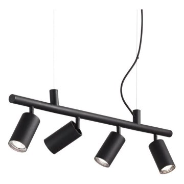 Ideal Lux - LED Pakabinamas sietynas DYNAMITE 4xGU10/7W/230V CRI 90 juoda