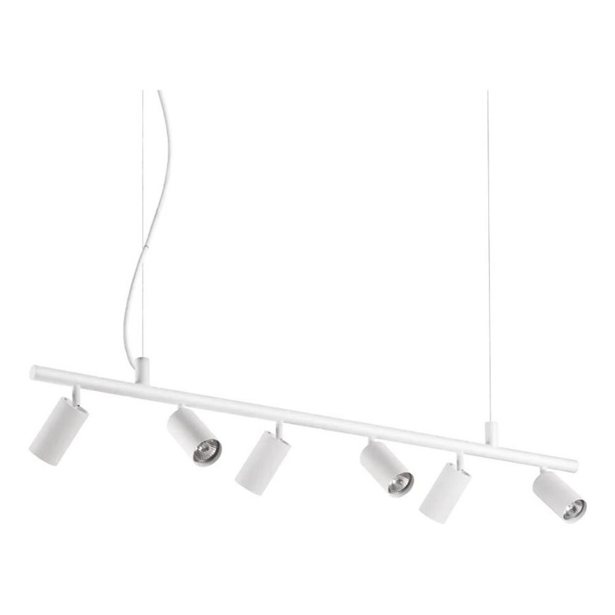 Ideal Lux - LED Pakabinamas sietynas DYNAMITE 6xGU10/7W/230V CRI 90 balta