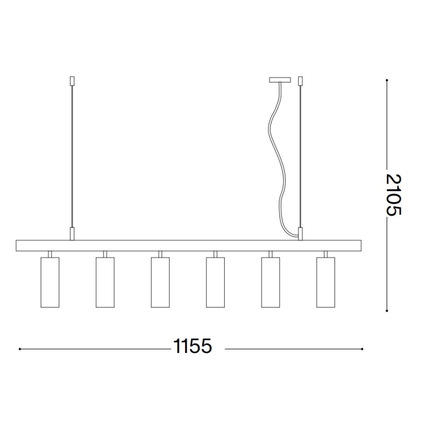 Ideal Lux - LED Pakabinamas sietynas DYNAMITE 6xGU10/7W/230V CRI 90 balta