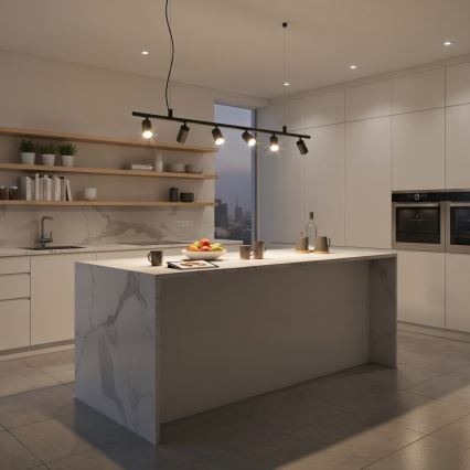 Ideal Lux - LED Pakabinamas sietynas DYNAMITE 6xGU10/7W/230V CRI 90 juoda