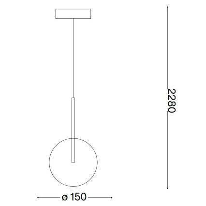 Ideal Lux - LED Pakabinamas sietynas EQUINOXE 1xG4/2W/230V diametras 15 cm blizgus chromas/permatoma