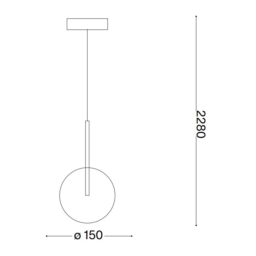 Ideal Lux - LED Pakabinamas sietynas EQUINOXE 1xG4/2W/230V diametras 15 cm žalvaris/permatoma