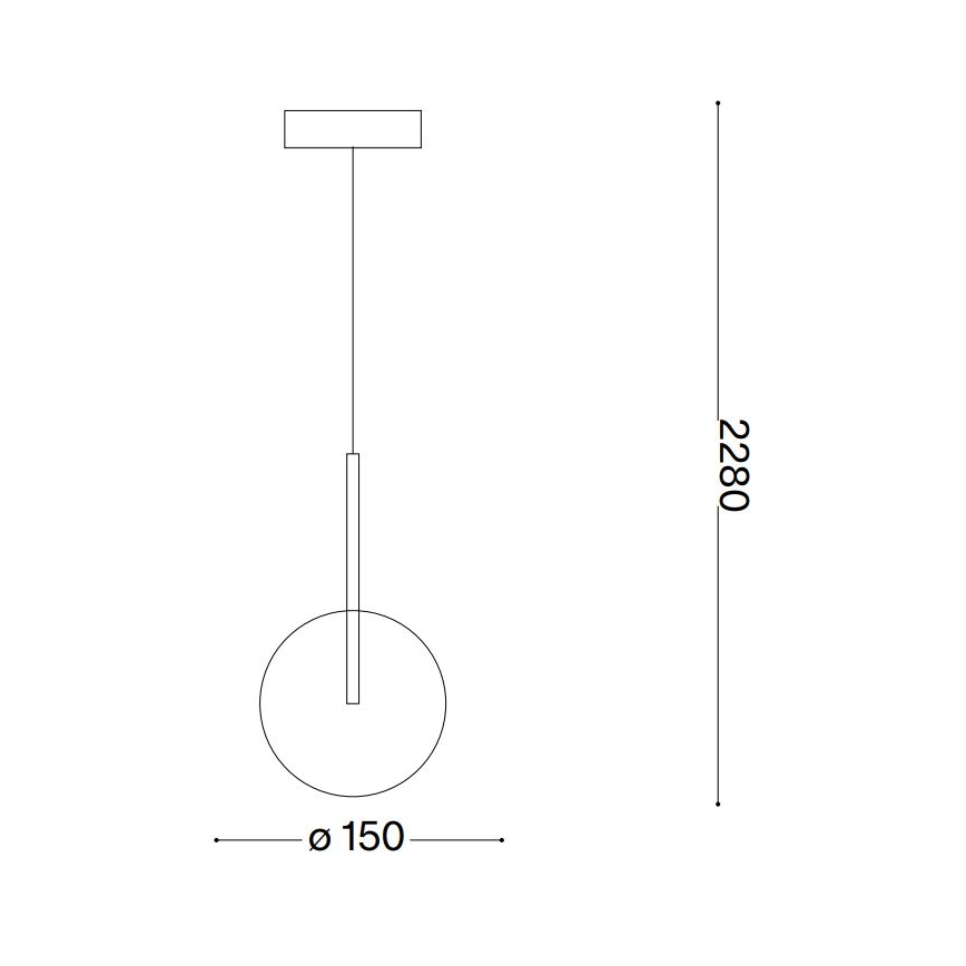 Ideal Lux - LED Pakabinamas sietynas EQUINOXE 1xG4/2W/230V diametras 15 cm žalvaris/permatoma