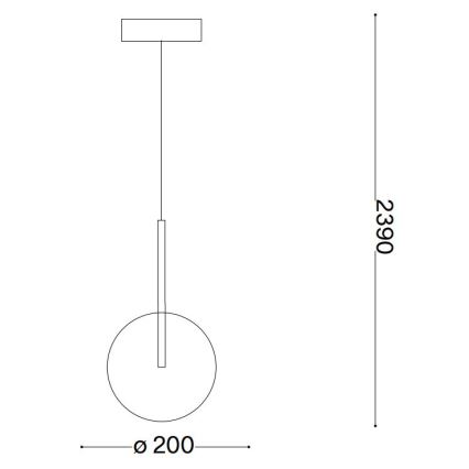 Ideal Lux - LED Pakabinamas sietynas EQUINOXE 1xG4/2W/230V diametras 20 cm žalvaris/dūminis