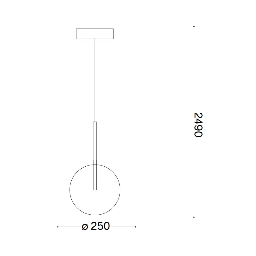 Ideal Lux - LED Pakabinamas sietynas EQUINOXE 1xG4/2W/230V diametras 25 cm žalvaris/dūminis