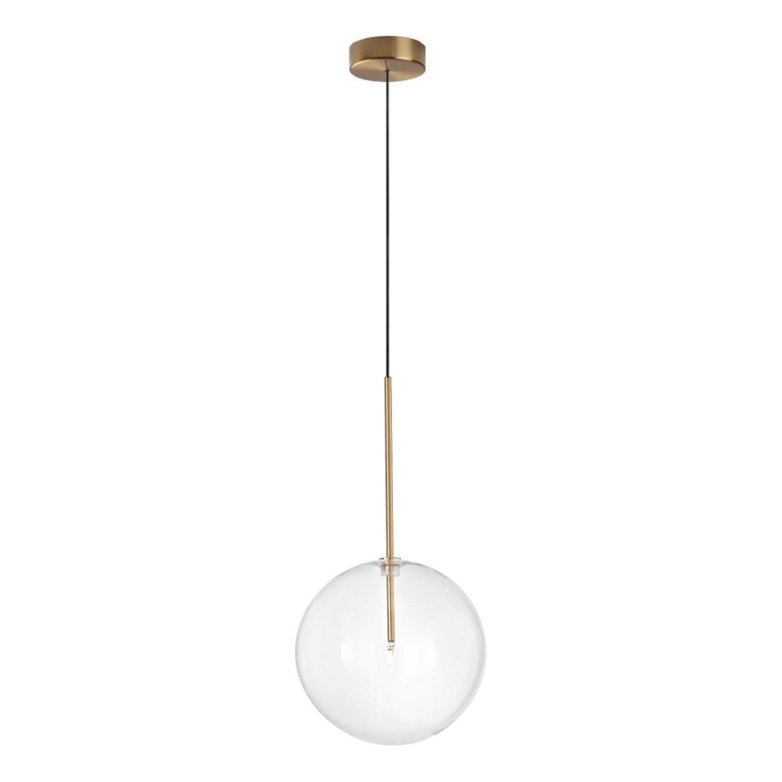 Ideal Lux - LED Pakabinamas sietynas EQUINOXE 1xG4/2W/230V diametras 25 cm žalvaris/permatoma