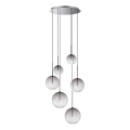 Ideal Lux - LED Pakabinamas sietynas EQUINOXE 6xG4/2W/230V diametras 65 cm blizgus chromas/dūminis