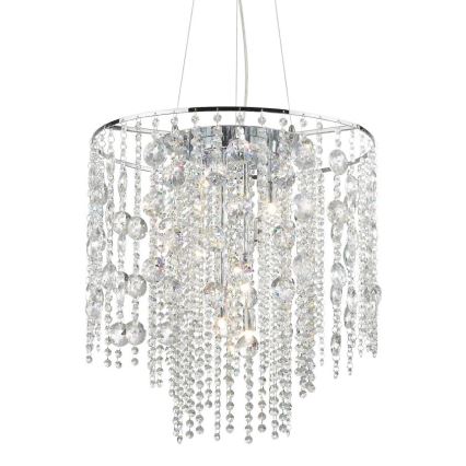 Ideal Lux - LED krištolinis sietynas, kabinamas ant virvės EVASIONE 10xG9/3W/230V diametras 51 cm blizgus chromas