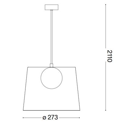 Ideal Lux - LED Pakabinamas sietynas FADE 1xG9/3W/230V diametras 27,3 cm auksas/dūminis