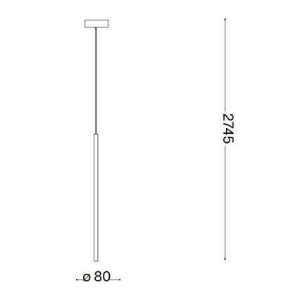 Ideal Lux - LED Pakabinamas sietynas FILO LED/3,5W/230V 2700K CRI 90 balta