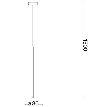 Ideal Lux - LED Pakabinamas sietynas FILO LED/3,5W/230V 3000K CRI 90 žalvaris