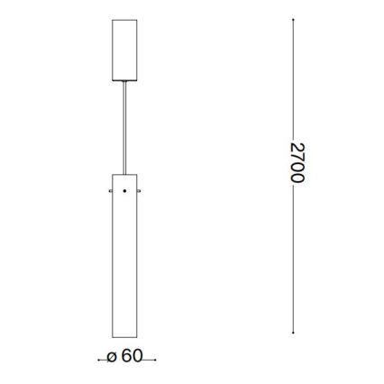 Ideal Lux - LED Pakabinamas sietynas FLAM LED/10W/230V diametras 6 cm CRI 90 pilka