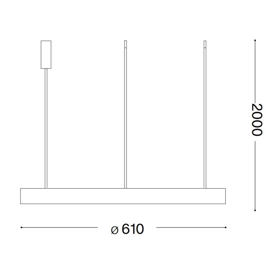 Ideal Lux - LED Pakabinamas sietynas GEMINI LED/48W/230V diametras 61 cm CRI 90 auksas