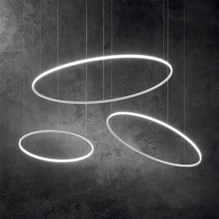 Ideal Lux - LED Pakabinamas sietynas HULAHOOP LED/28W/230V 3000K diametras 61 cm CRI 90 balta
