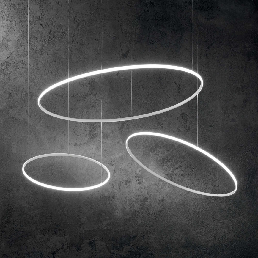 Ideal Lux - LED Pakabinamas sietynas HULAHOOP LED/46W/230V 3000K diametras 100 cm CRI 90 balta