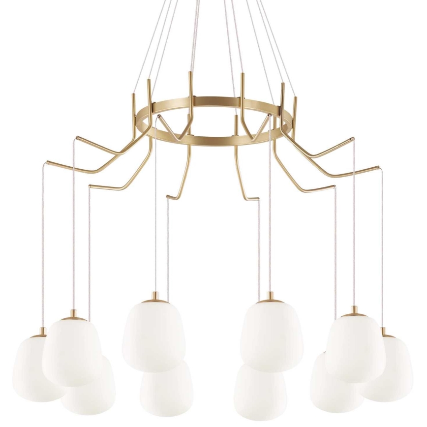 Ideal Lux - LED Pakabinamas sietynas KAROUSEL 10xG9/3W/230V diametras 82,5 cm žalvaris