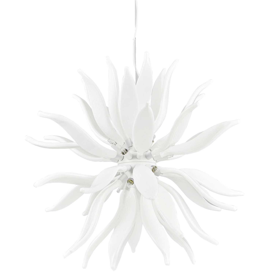 Ideal Lux - LED Pakabinamas sietynas LEAVES 12xG9/3W/230V diametras 80 cm balta