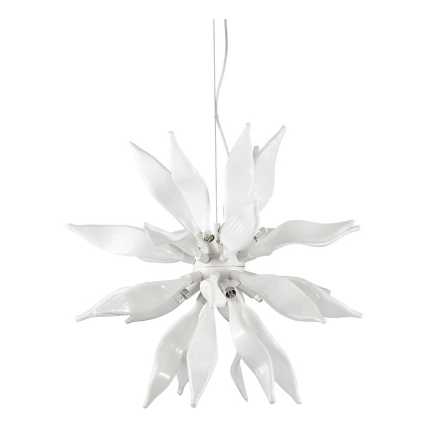 Ideal Lux - LED Pakabinamas sietynas LEAVES 8xG9/3W/230V diametras 63 cm balta