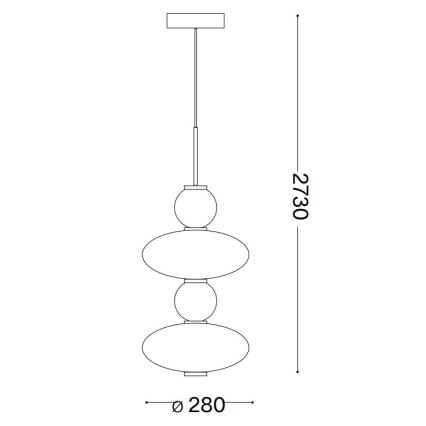 Ideal Lux - LED Pakabinamas sietynas LUMIERE LED/34W/230V